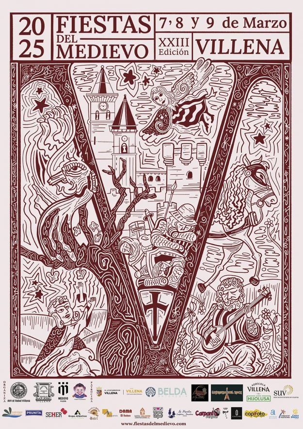 Cartel-del-medievo-2025-Rafael-Esteban-Flor-con-logos-1 alquiler autocaravanas